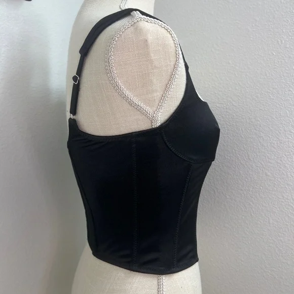 NWT Out from Under by Urban Outfitters Pillowtalk Black Satin Corset Top 🖤 - Picture 3 of 5